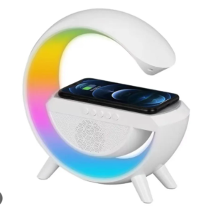 RGB Lights Table Lamp Bluetooth Speaker With Wireless Charger