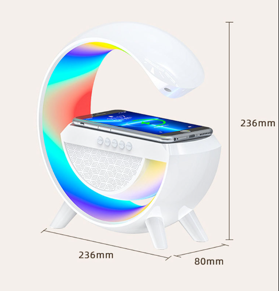 RGB Lights Table Lamp Bluetooth Speaker With Wireless Charger Маркет Балтазар 079 276 565 /