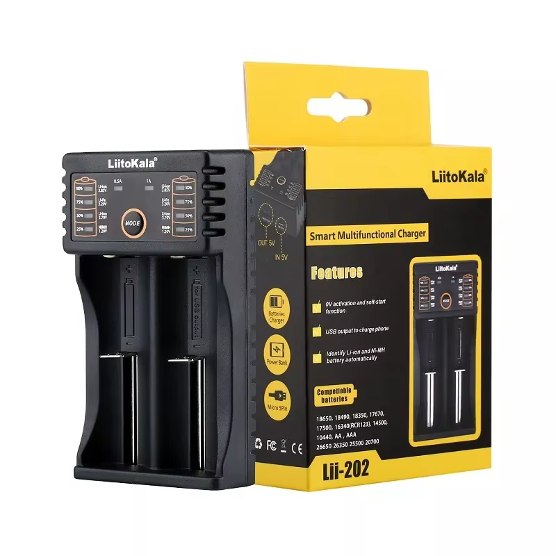 Мултифункционален полнач за батерии LITOKALA LII-202 M11054